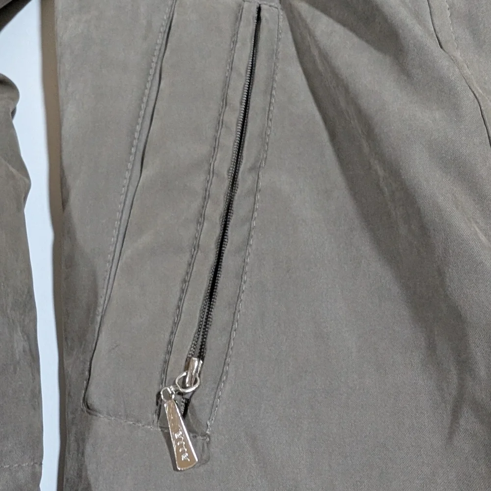 Alia Quilted Women's Jacket Small Gray  Fleece Lined Utility Coat Earth Tones - Picture 6 of 11